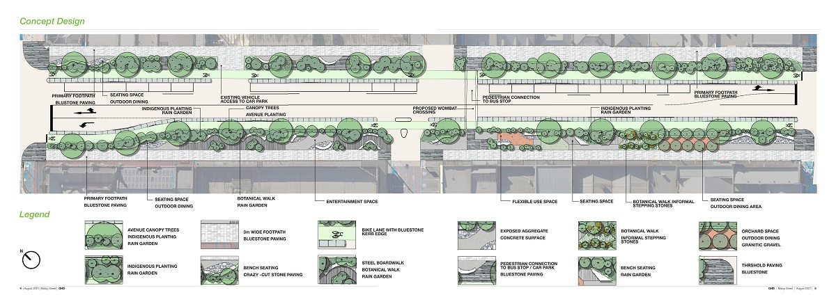 Concept design of Block 3 of the Malop Street Green Spine